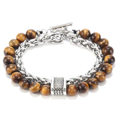 China Quarry Stainless Steel Beads Bracelet Stone Office / Stone for sale