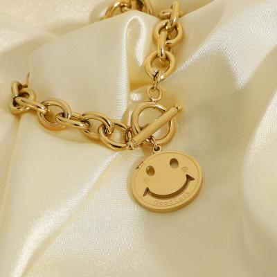 China Sailing Style/Fashionable/Cute Smiley Face Bracelet, Stainless Steel Cute Chain Bracelet, Carita Feliz for sale