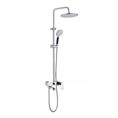 China With Slide Bar Hot Selling Fashionable Eco-friendly Stainless Steel Chrome Brass Shower Mixer Set for sale