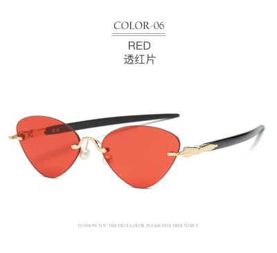 China 2019 Rimless Ladies Sunglasses Pearl Sunglasses Fashion Metal Eyeglasses Fashion Sun Glasses for sale