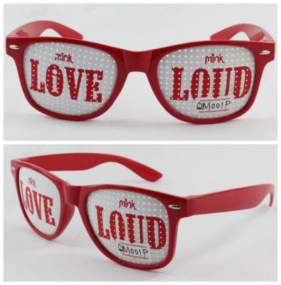 China Other Cheap Party Promotional Custom Logo Printed Lenses Pinhole Sunglasses for sale