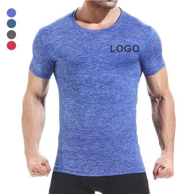 China Wholesale QUICK DRY Men's Short Outdoor Running Sports Clothing Custom Made Summer Short Sleeve Sports T-shirt Quick-Drying Training Gym Tops for sale