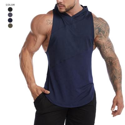 China Plus Size Men'S QUICK DRY Tank Top Summer Sweatshirt Training Sleeveless Hoodie Fitness Quick Dry Vest Activewear for sale