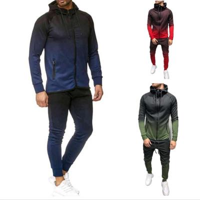 China Wholesale Men's New Running Fitness Clothing Breathable Winter Lounge Wear Sports Zip Up Hoodie Men's Jogger Custom Set for sale