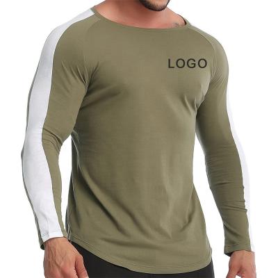 China QUICK DRY Gym Wear Men Outdoor Running Workout Clothes Fitness Plus Size T Shirts Quick Dry Breathable Long Sleeve Tops Man for sale