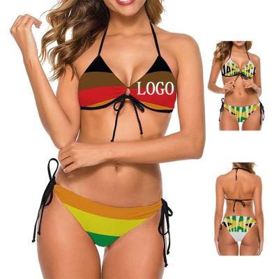 China Wholesale Custom Flag Breathable Mini Thong Bikini Set Women Micro Beach Wear Jamaica And String Rasta Two Piece Swimsuit for sale