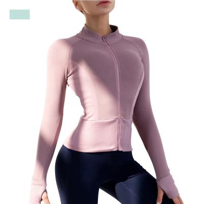 China QUICK DRY Workout Clothing Sports Jackets Sheath Long Zipper Fitness Yoga Shirt Gym Activewear Quick Dry Jackets For Women 2021 for sale