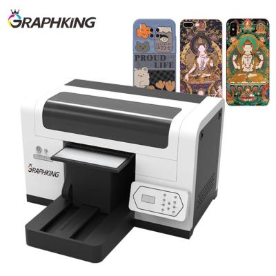 China Retail Graphking Printing Machine Phone Cover Phone Case Small UV Wood A3 Led UV Flatbed Printer for sale