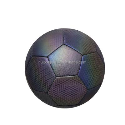 China Custom Glowing Logo Soccer Ball Luminous Soccer Ball Factory Outlet OEM Custom Made Holographic Reflective Soccer Ball Light Weights china dials holographic football for sale