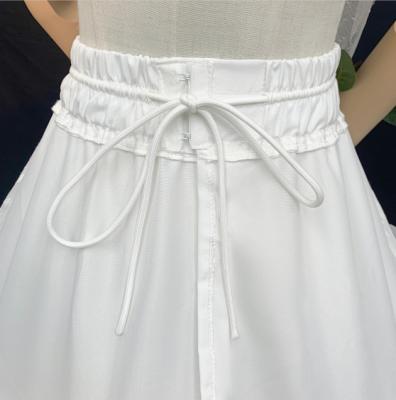 China Breathable Wedding Dress 6 Hoops Petticoats Long White Petticoat Skirt for sale