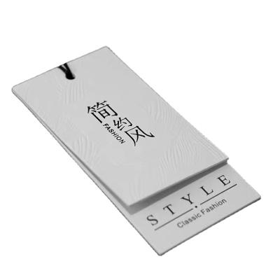 China Custom High Quality Luxury Recyclable Clothing Paper Swing Card Hang Tags for sale