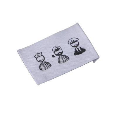 China Viable Custom Wholesale Manufacturer Folded Woven Labels With Brand Logo For Main /Neck Label Apparel Labels for sale