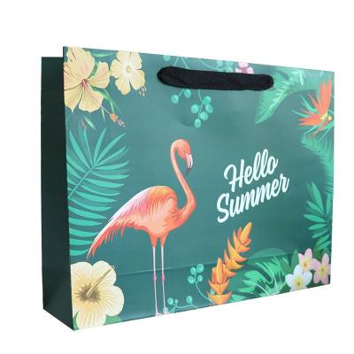 China Recyclable Custom Folding Cheap Packaging Paper Bags With Your Own Logos for sale