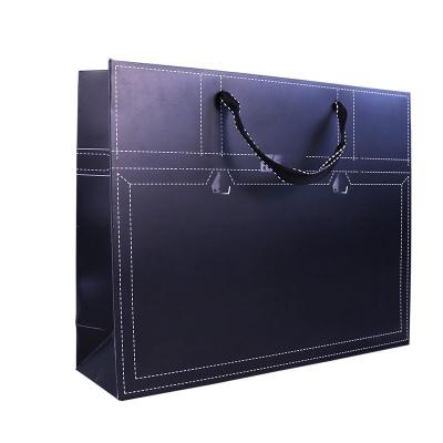 China 2020 Famous Branded Luxury Recycled Materials Gift Shopping Recycled Custom Paper Bag With Logo for sale