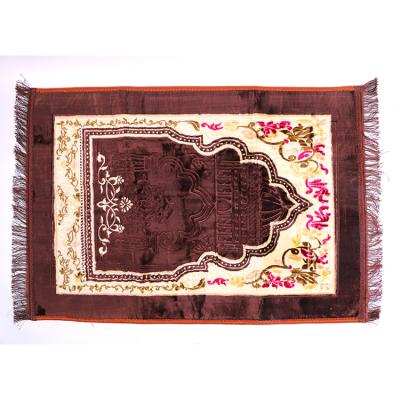 China Non-Slip Wholesale Price Customized Velvet Stain Resistant Educational Prayer Mat For Prayer Blanket for sale