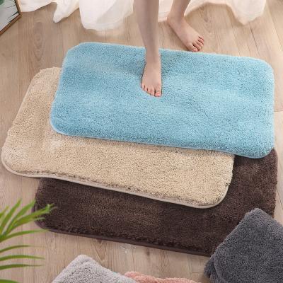 China Good quality washable TPR and polyester solid color absorbent non-slip mat for sale