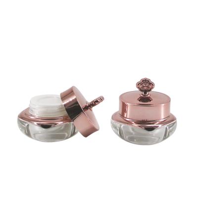 China Wholesale Empty Recycled Rose Gold Crown Cap Cream Jar Custom Cosmetic Container Luxury Materials Jar for sale