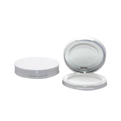 China Recyclable Wholesale Custom Pressed White Empty Compact Powder Packing Powder Case With Mirror for sale