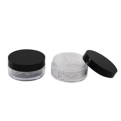 China Small and safe to carry around 3 cavatities around Makeup Concealer Pencil Packaging Jar 30g Plastic Empty Loose Powder Container for sale