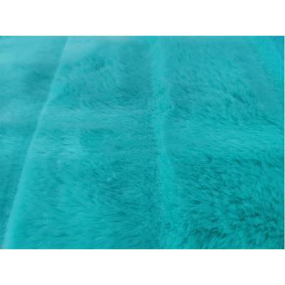 China Dye Plush Knitting 100 Polyester Rug Sofa Pile Plush Faux Rabbit Fur Fabric Wholesale Garment Along for sale