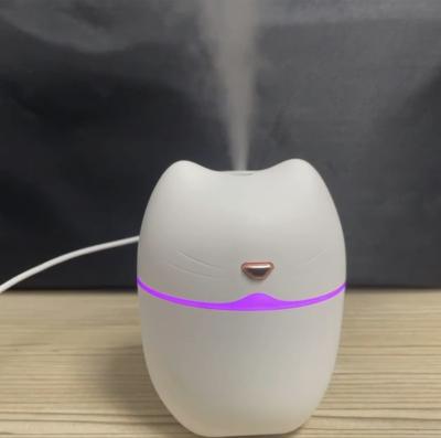 China 2021 Light Variable Colors Cheap Price LED Ultrasonic Humidifier Card Color With Power Supply Ultrasonic Air Humidifier Essential Oil for sale