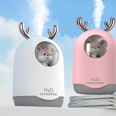 China 2021 Hot Sale 300ML Variable Quiet Switch Colors LED Ultrasonic Humidifier Humidifier Ultrasonic Fogger for sale