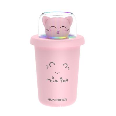 China Changeable Colors LED Light Up Ultrasonic Humidifier Mini Cute Usb Rechargeable Portatil Kitty Air Aromatherapy Essential Oil Diffuser Ultrasonic 2022 for sale