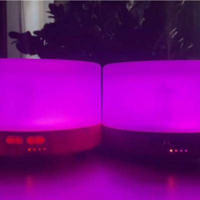 China 2022 New Arrival Wood Grain Variable Colors LED Light Air Humidifier Ultrasonic Air Mist Humidifier Air Seal Humidifier for sale