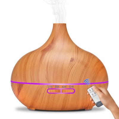 China 2021 New Arrival Variable Colors LED Wood Grain 3d Aromatherapy Diffuser Plug In Diffusers Aromatherapy Essential Oil Essential Oil With Night for sale