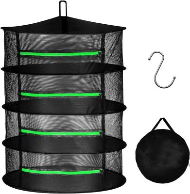 China Factory Price 4layer 6layer Easily Assembled Clip On Hanging Herb Drying Rack Hydroponic Net Collapsible Mesh for sale