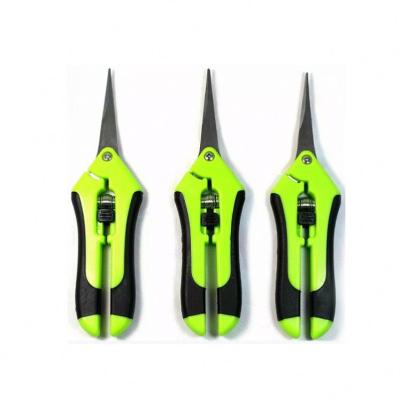 China Hand Pruner Anti-Slip Handle Lifted Green Gardening Shears With Precision Blades For Plant for sale