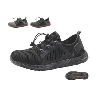 China High End Customized Breathable Impact Resistant / Puncture Resistant Breathable Work Theft Knit Steel Plate Safety Shoes for sale