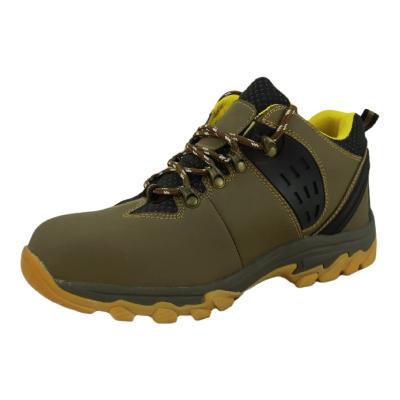 China Low Price Impact/Puncture Resistant Leather Rubber Shoes Safety Nubuck Eva Sole Hiker Steel Toe Manufacturers for sale