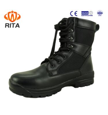 China Leather Customized Black Leather Combat Army Commando Military Tactical Waterproof Non-slip Boots for sale