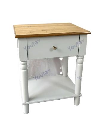 China Gray Solid Wood Convertible Wax Console Table 1 Drawer Side Table for sale