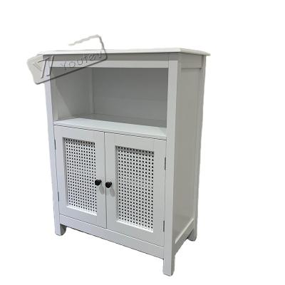 China Modern White Wooden Bathroom Floor Storage Cabinets Freestanding Cabinets for sale