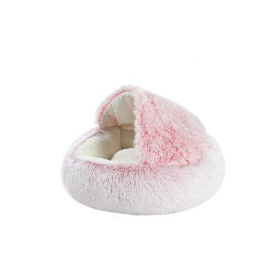 China All-Season Waterproof New Style Soft Warm Round Bed Plush Cat Pet Nest Deep Sleep for sale