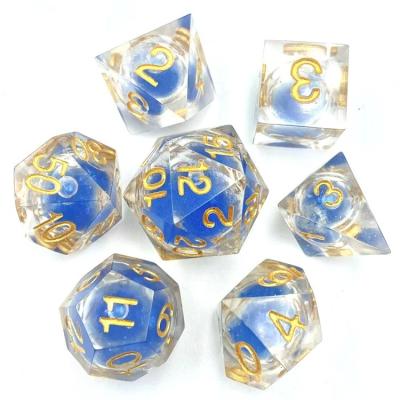 China Polyhedral Dies Set 7pcs Activity Eyeball D&D Custom Liquid Center Edge Resin Dies Set for sale