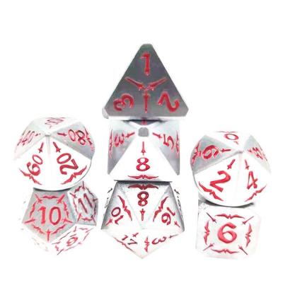 China DND Games Eagle Style High Precision Engraving Polyhedral Metal Loaded Dies for dnd board games for sale