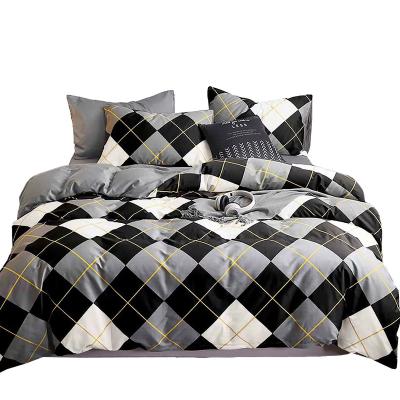 China 2021 Hot Sale Nondisposable Amazon Stone 4pcs Pattern Printing Duvet Cover Set Queen Size Luxury Bedding Set for sale