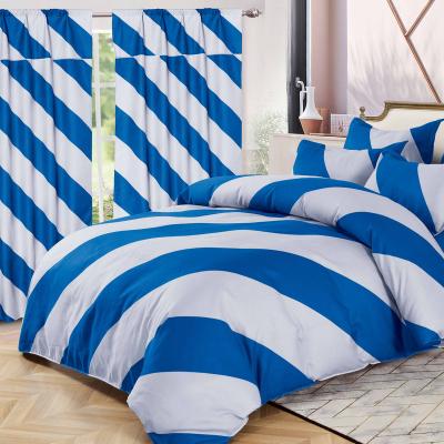 China Nondisposable Factory Direct Polyester Fabric Bedding Sets With Matching Curtains for sale