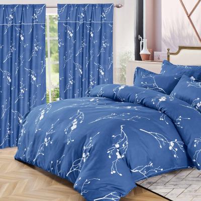 China Top Selling Nondisposable Guaranteed Quality Single Style Polyester Sheet And Curtain Set for sale