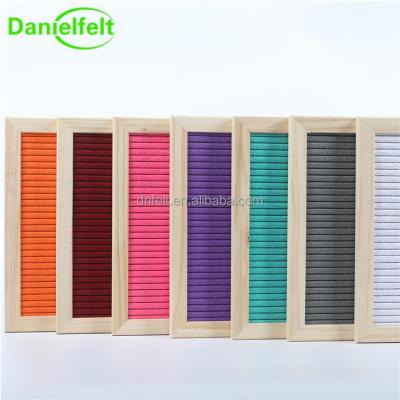 China 2021 10 x 10 Inch Custom Colored Eco-Friendly Wood Frame Letter Changeable Felt Panels for sale