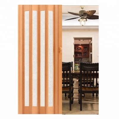 China Simple Design Folding Exterior Luxury Sliding PVC Folding Front Door for sale