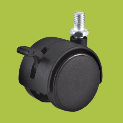 China office chairs accessories black thread stem furniture casters with brake for sale