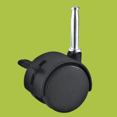 China factory price furniture casters long insert stem black caster with brake for sale