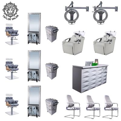 China Durable Beaty Hair Salon Furniture Beauty Salon Chair Ladies Salon Equipment And Furniture Package Styling Stations Hairdressing Chairs For Hair Salon for sale