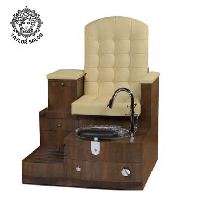 China Modern Luxury Pedicure Chair Nails Salon Furniture Spa Pedicure Chair Bench Station Wooden Pedicure Chairs Foot Spa Chair for sale