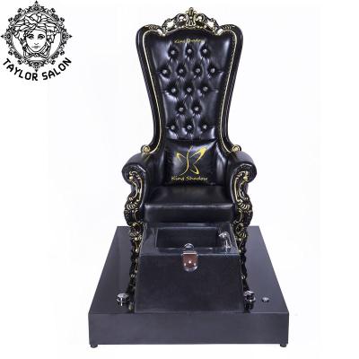 China Modern Nail Salon Furniture Pedicure Bowl With Throw Throne Chairs King Spa Chair Nail Salon Foot Spa Luxury Wedding Chairs for sale