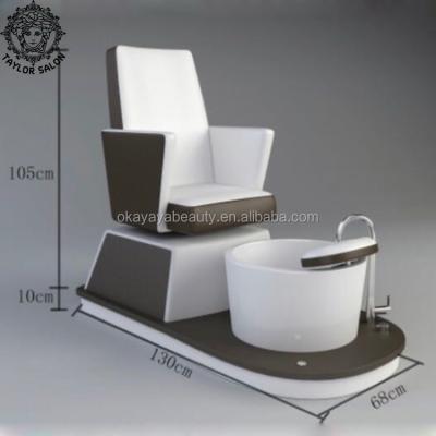 China Fashionable nail salon equipment kids pedicure chair pipeless sink cheap nail foot spa chair for sale